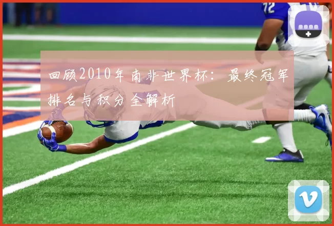 回顾2010年南非世界杯：最终冠军排名与积分全解析
