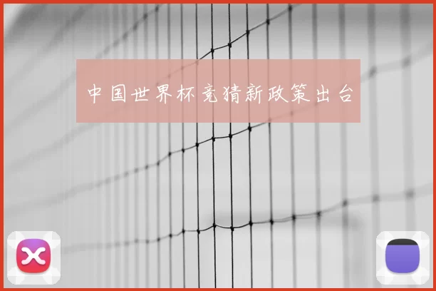 中国世界杯竞猜新政策出台